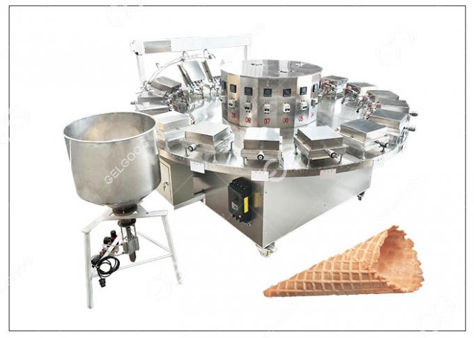 Μπισκότο κώνων παγωτού που κατασκευάζει τη μηχανή