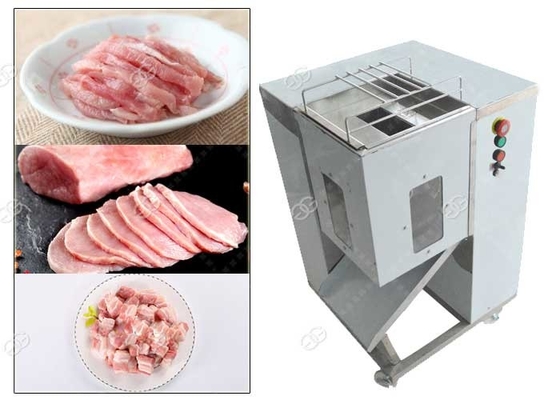 Κίνα Μαγειρευμένο εγχειρίδιο τεμνουσών μηχανών κύβων κρέατος για την επεξεργασία μεταξιού κρέατος, ανοξείδωτο προμηθευτής