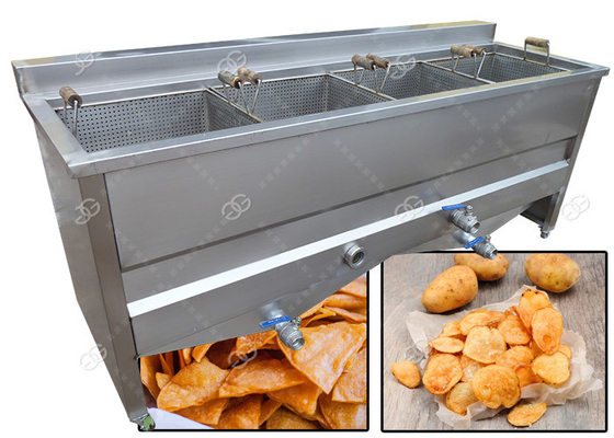 Κίνα 4 Fryer πρόχειρων φαγητών καλαθιών εμπορική αυτόματη βαθιά θέρμανση αερίου μηχανών προμηθευτής