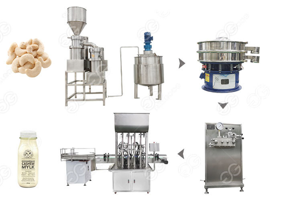 Κίνα GELGOOG γραμμή παραγωγής γάλακτος καρυδιών αμυγδάλων των δυτικών ανακαρδίων 100 - 500 kg/h προμηθευτής